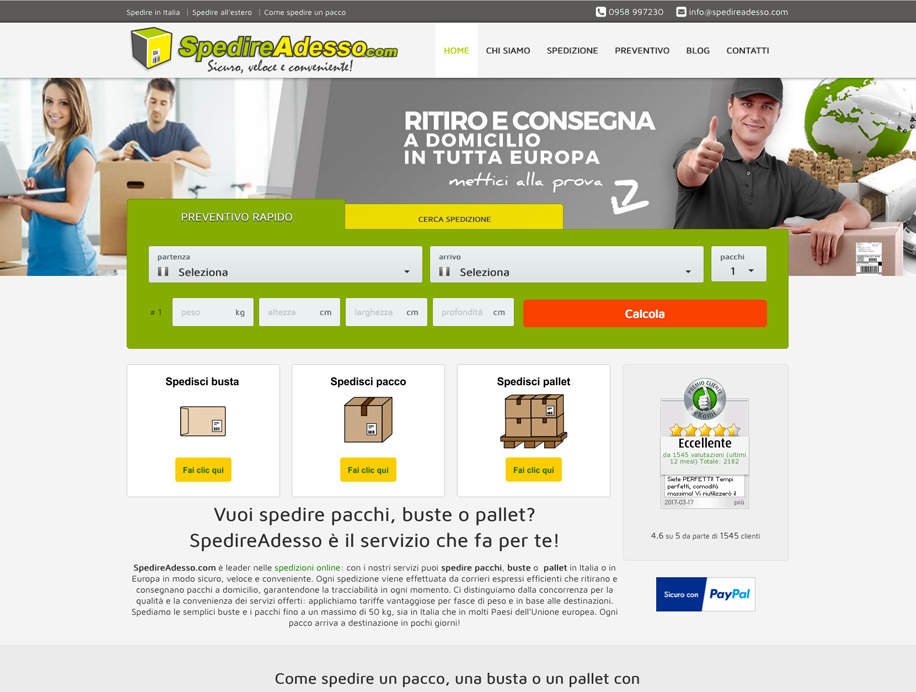 Restyling SpedireAdesso.com